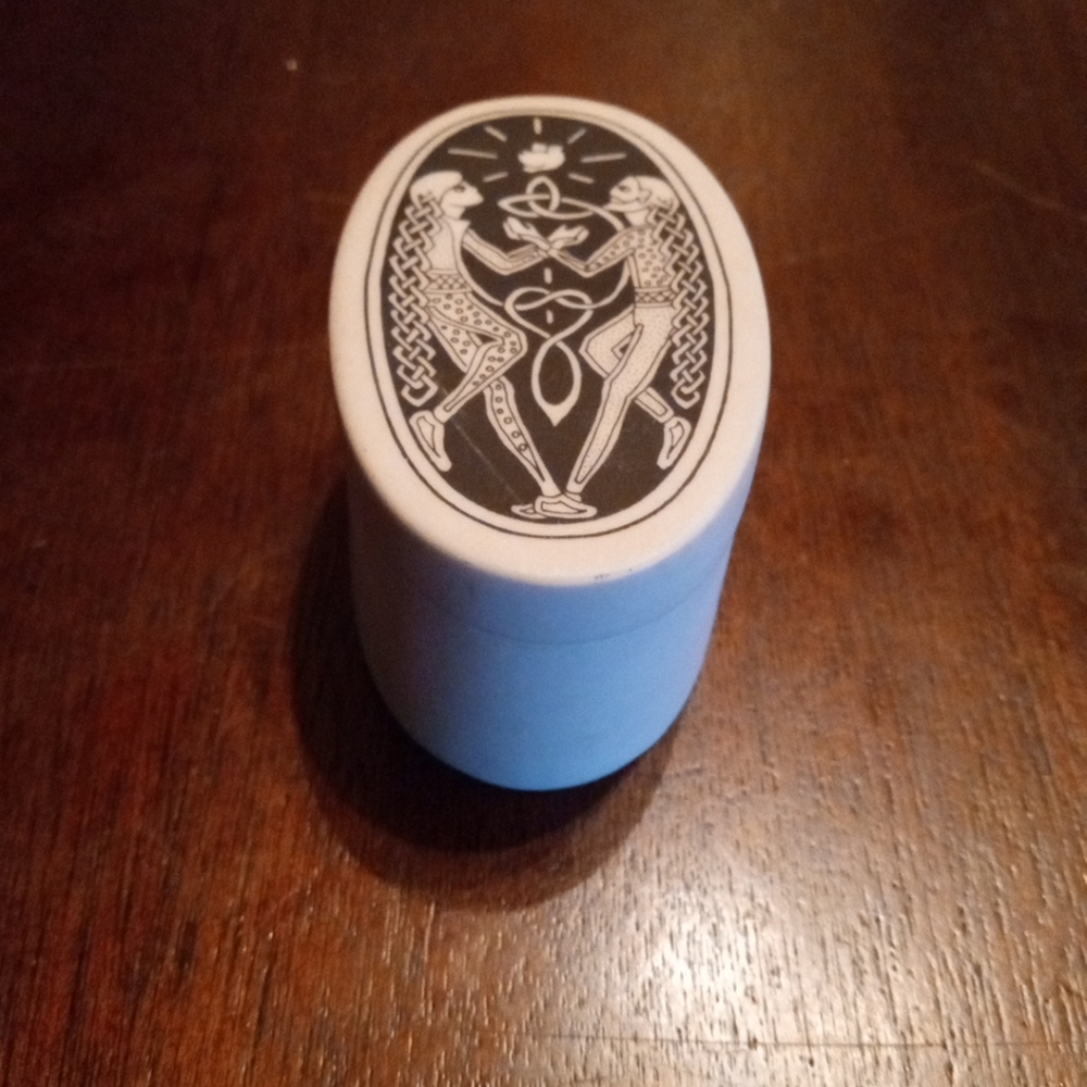 Touchstone Pottery 3" Hieroglyphic Trinket Box